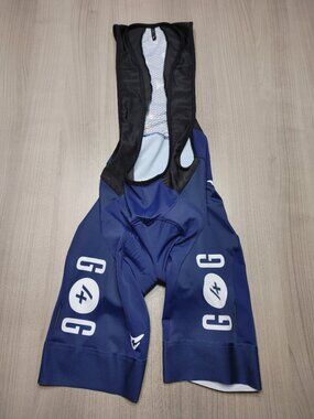 Men's Cuore Silver Cycling Bib Shorts- Dark Blue- Size S